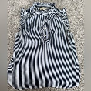 Loft Sleeveless Ruffle Blouse